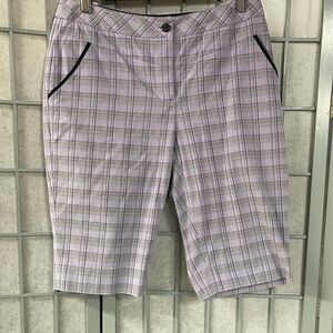 Cutter & Buck Purple and Black Bermuda Shorts, Women’s Size 2.